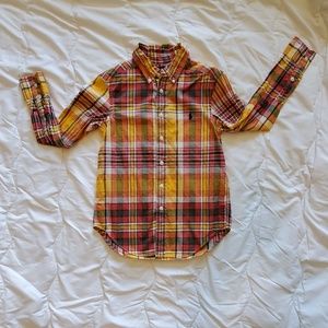 Long sleeve boys button down